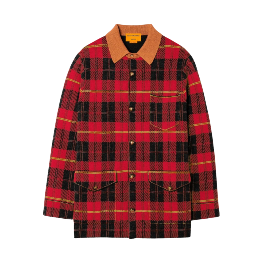 게스트 인 레지던스 타탄 인더스트리 자켓 트루 레드 콤보(Guest In Residence Tartan Jacket True Red Combo) - 1