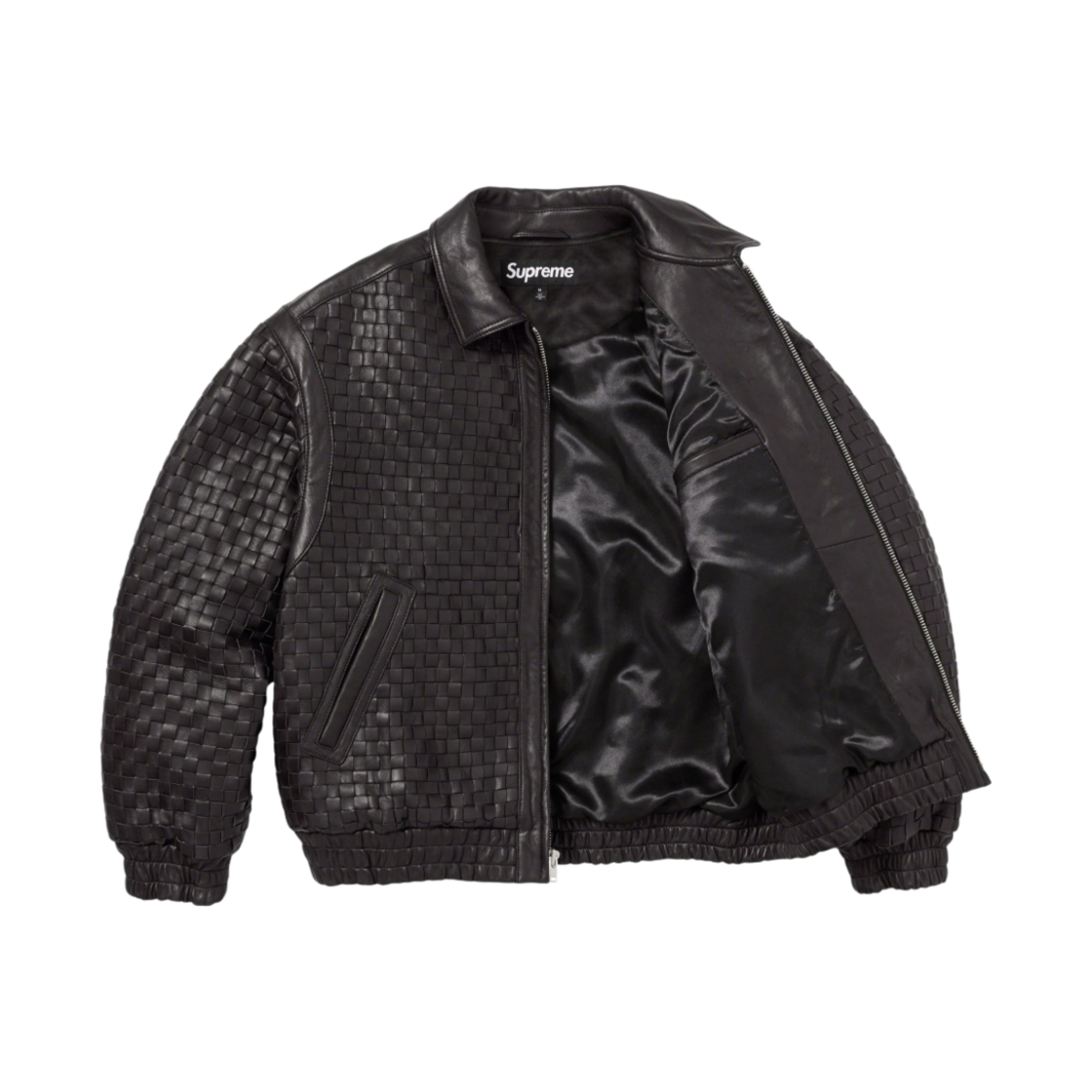 Supreme Woven Leather Varsity Jacket 슈프림 우븐 레더 바시티 자켓