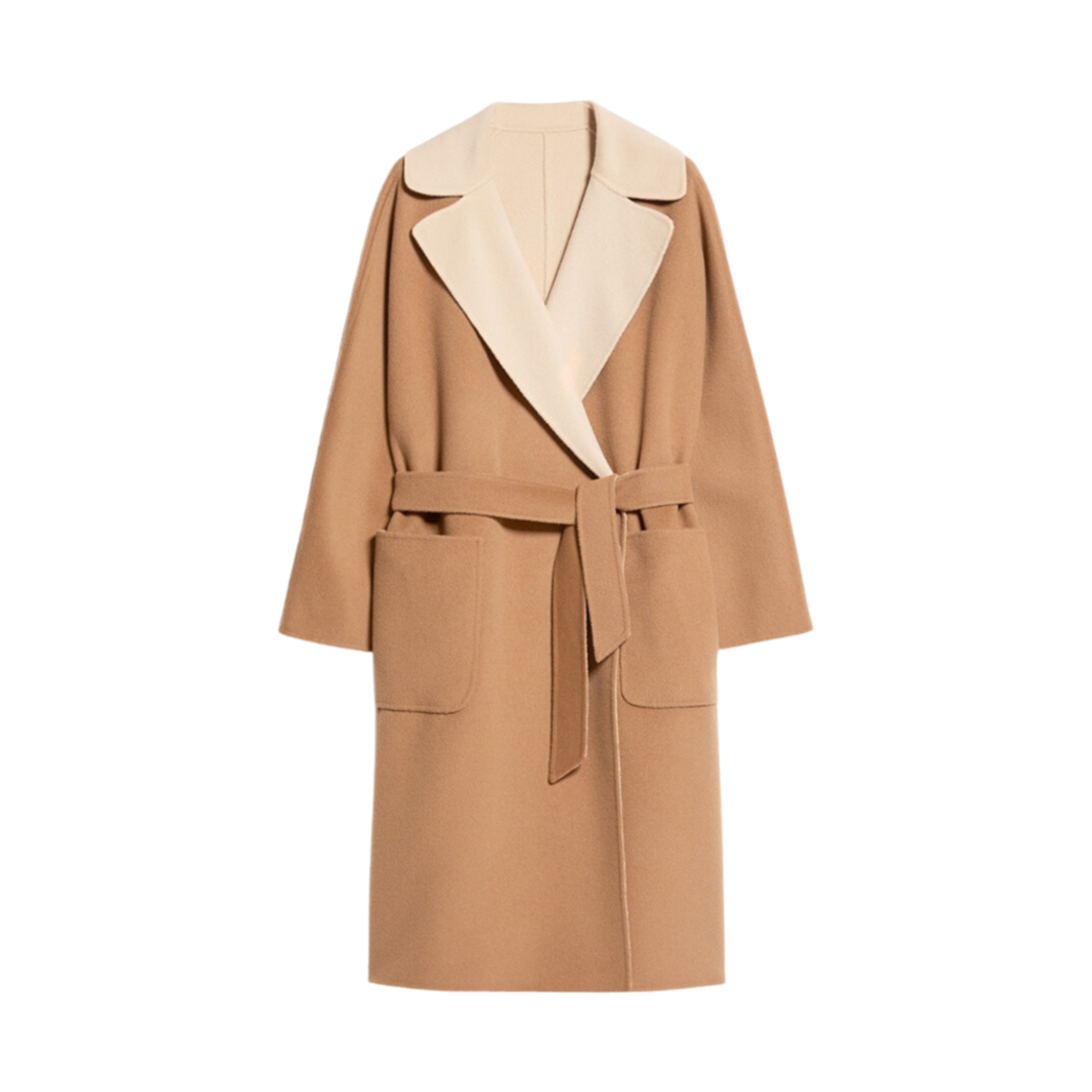 RAIL-021 (W) Weekend Max Mara Rail Wrap Coat In Wool Camel
