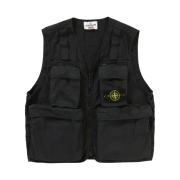 Supreme x Stone Island Camo Cargo Vest Black Camo - 19SS