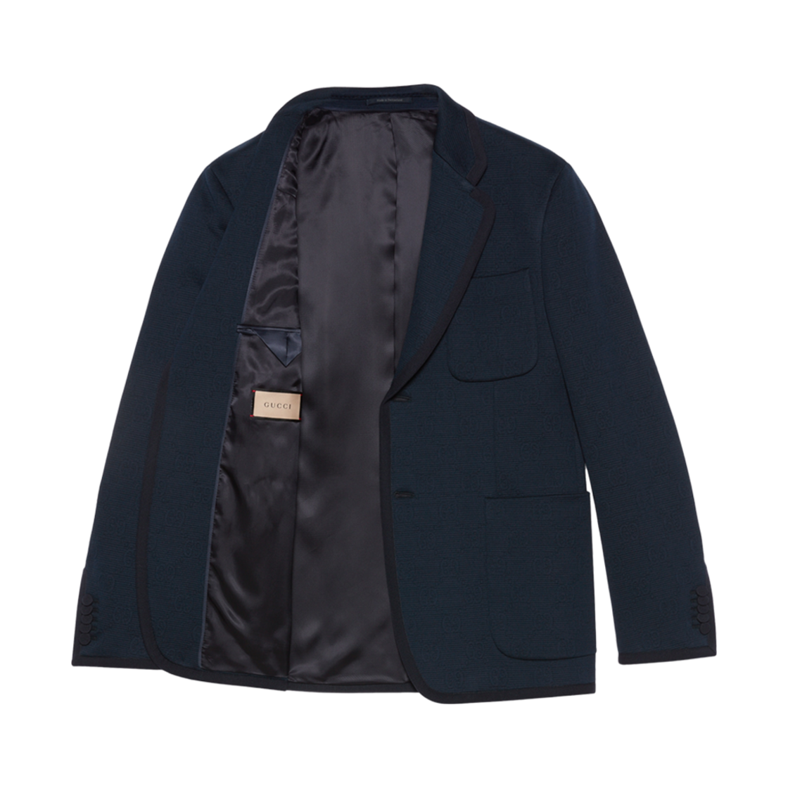 구찌 텍스쳐 GG 저지 자켓 다크 블루(Gucci Textured GG Jersey Jacket Dark Blue) - 2