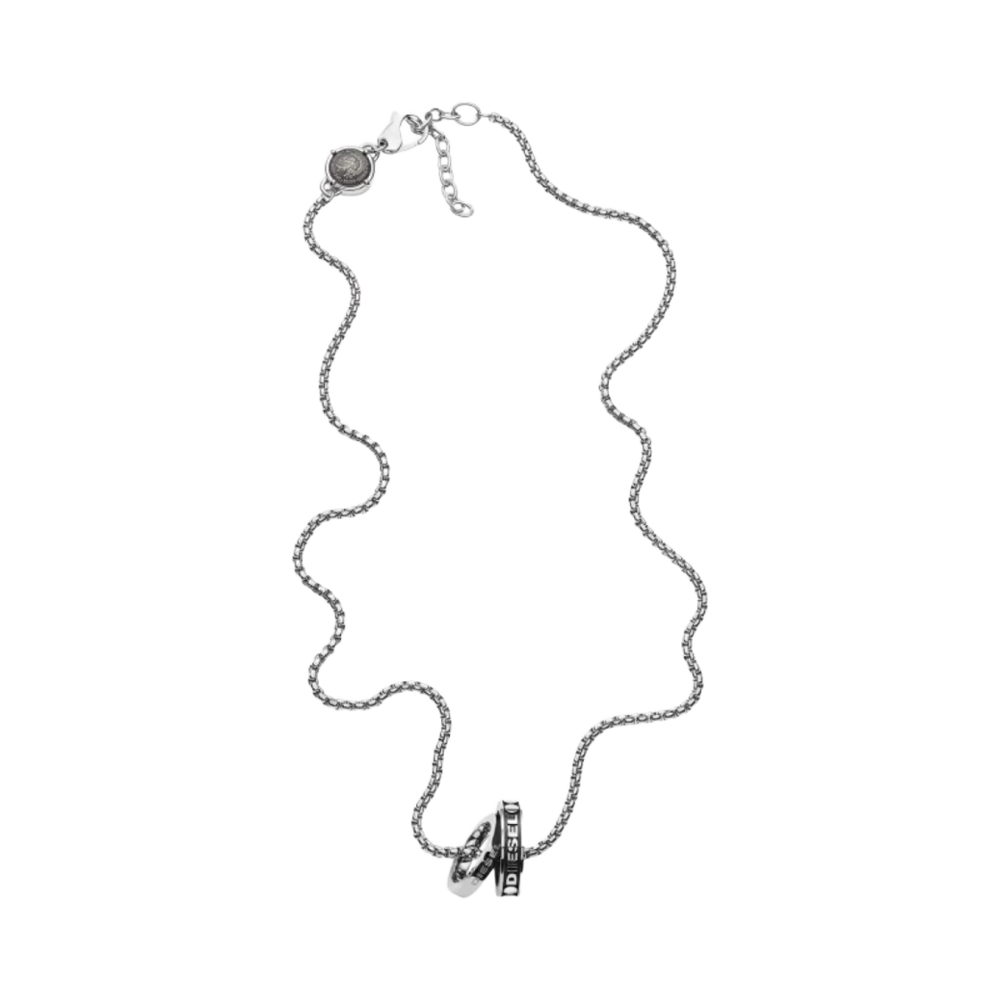 Diesel Diesel Dx1168040 Stainless Steel Double Pendant Necklace Silver · ONE SIZE