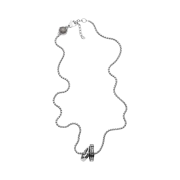 Diesel Dx1168040 Stainless Steel Double Pendant Necklace Silver