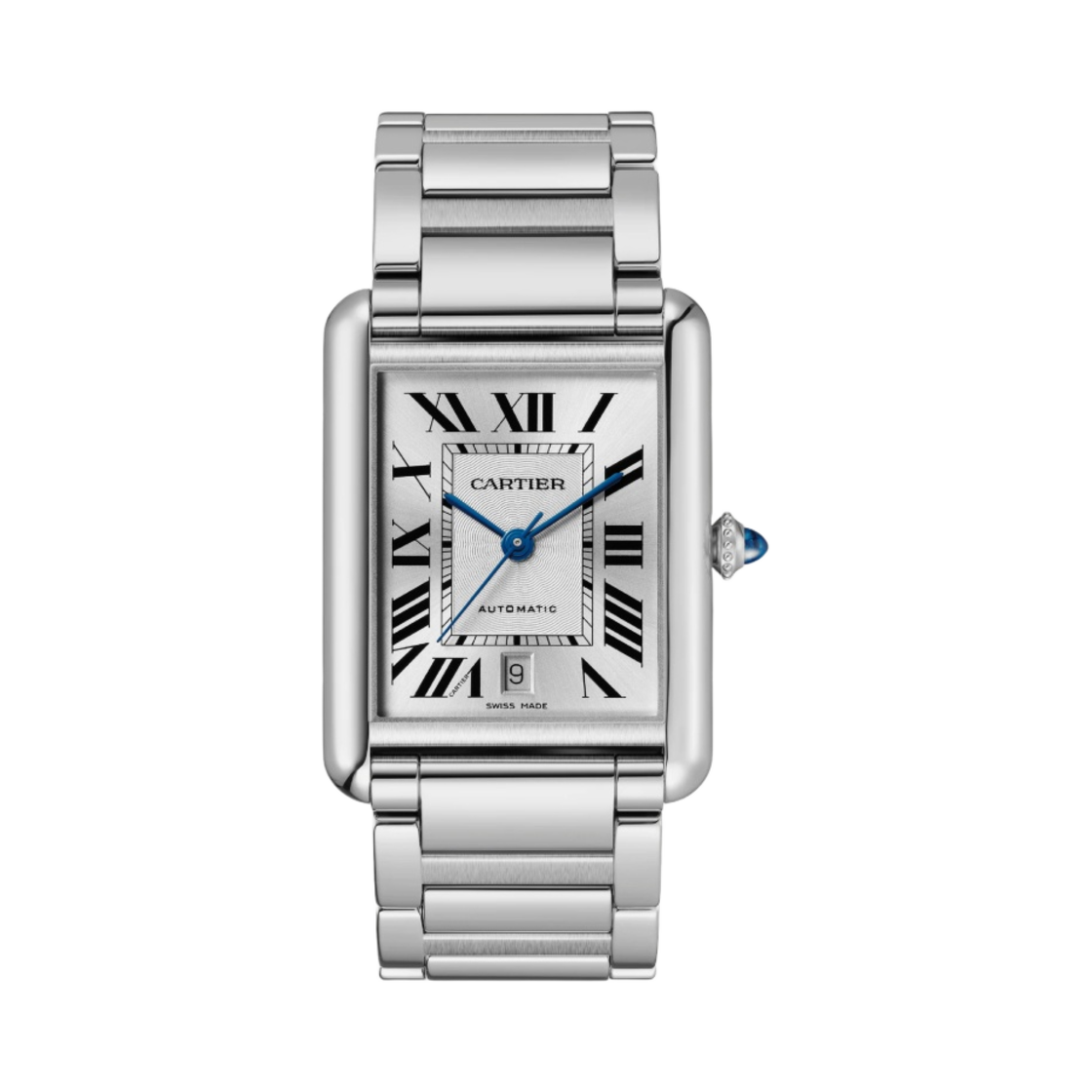까르띠에 탱크 머스트 워치 엑스트라 라지 오토매틱 스틸 브레이슬릿 스틸(Cartier Tank Must Watch Extra Large Automatic Steel Bracelet Steel)
