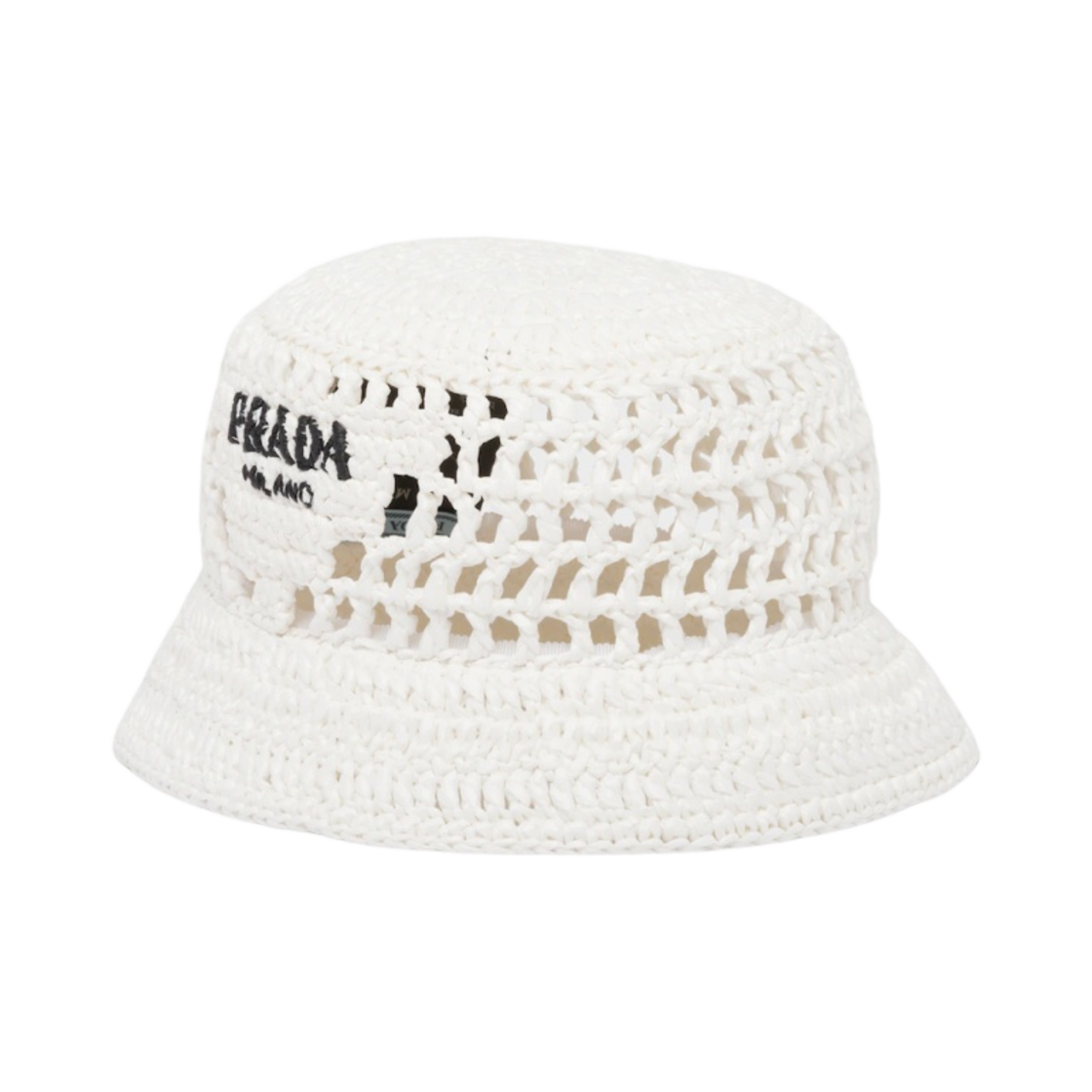 (W) 프라다 라피아 버킷햇 화이트((W) Prada Raffia Bucket Hat White) - 1