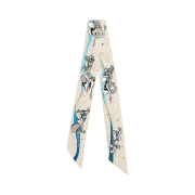 (W) Hermes Space Derby Twilly Creme Bleu Multicolore