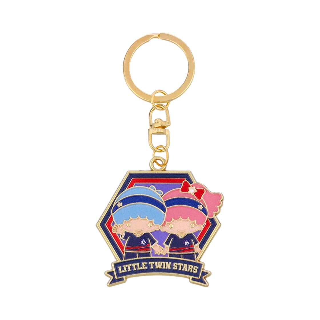 K 리그 x 산리오 캐릭터즈 2025 메탈 키링 리틀트윈스타즈 충북 청주 FC 블루 핑크(K League x Sanrio Characters 2025 Metal Keyring Little Twin Stars Chungbuk Cheongju FC Blue Pink)