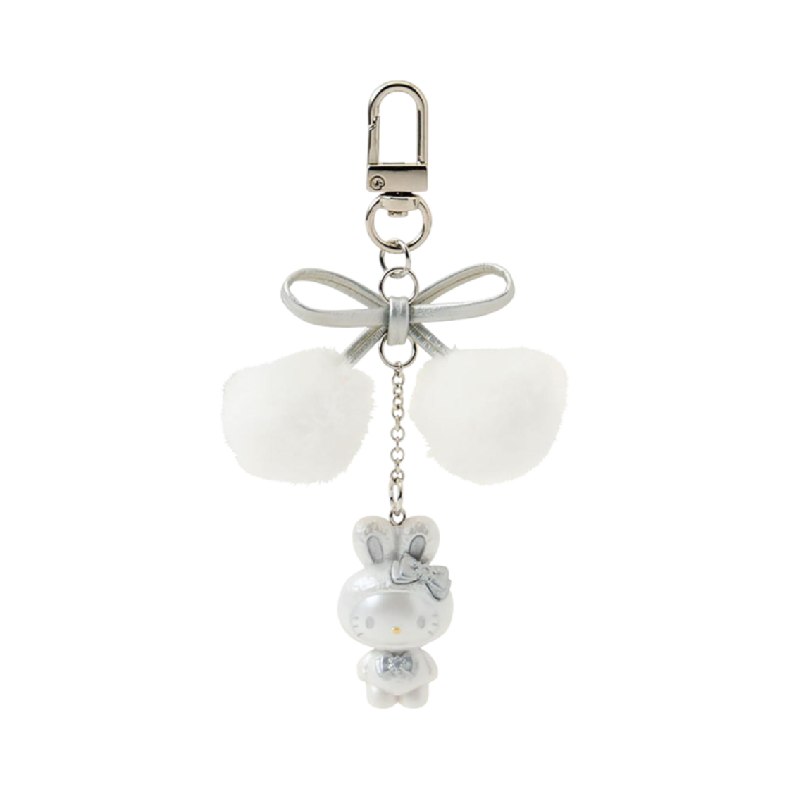 129941 Sanrio Hello Kitty Fluffy Snow Rabbit Keychain