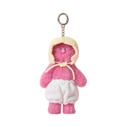 Monamhee FW Pingpingi Plush Keyring Pink