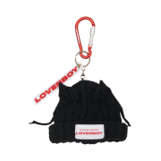 Charles Jeffrey Loverboy Chunky Ears Beanie Keyring Black