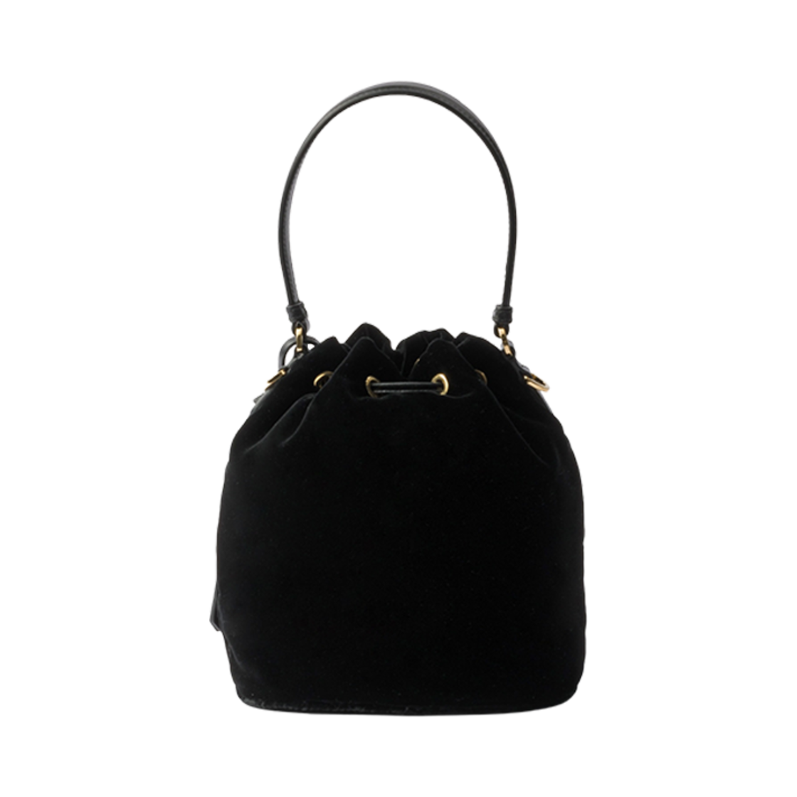 프라다 벨벳 미니 백 나파 레더 디테일 블랙(Prada Velvet Mini-Bag with Nappa Leather Details Black) - 2
