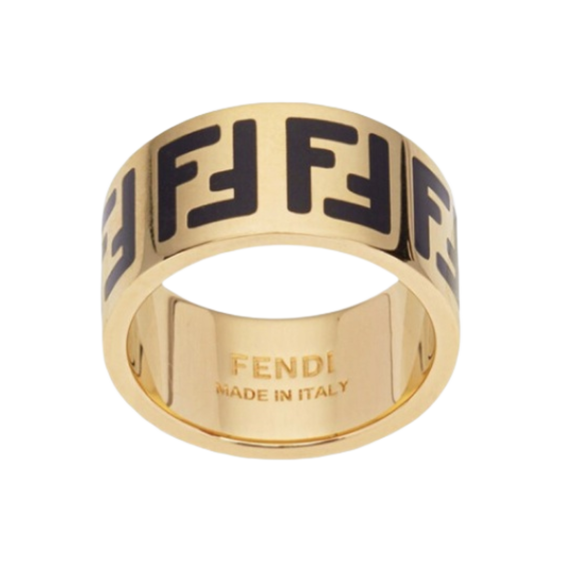 (W) 펜디 포에버 펜디 링 골드 블랙((W) Fendi Forever Fendi Ring Gold Black)