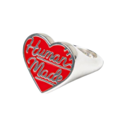 Human Made Heart Silver Ring Red