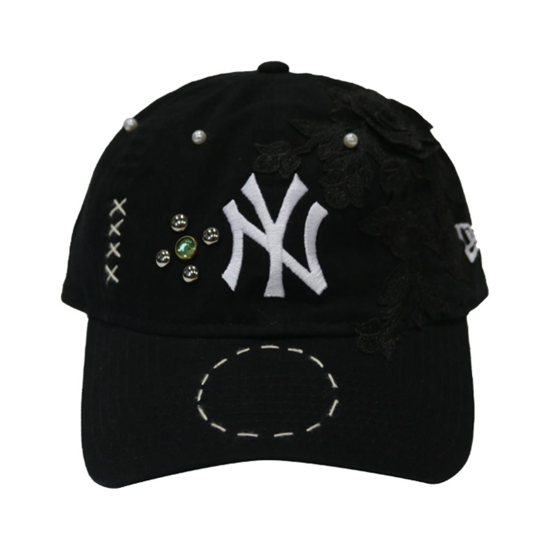 알앤코 아파치 더블유엘비 레이스 커스텀 데드 캡 뉴욕 블랙 #19(R&Co. Apache Wlb LAce Custom Dad Cap NY Black #19)