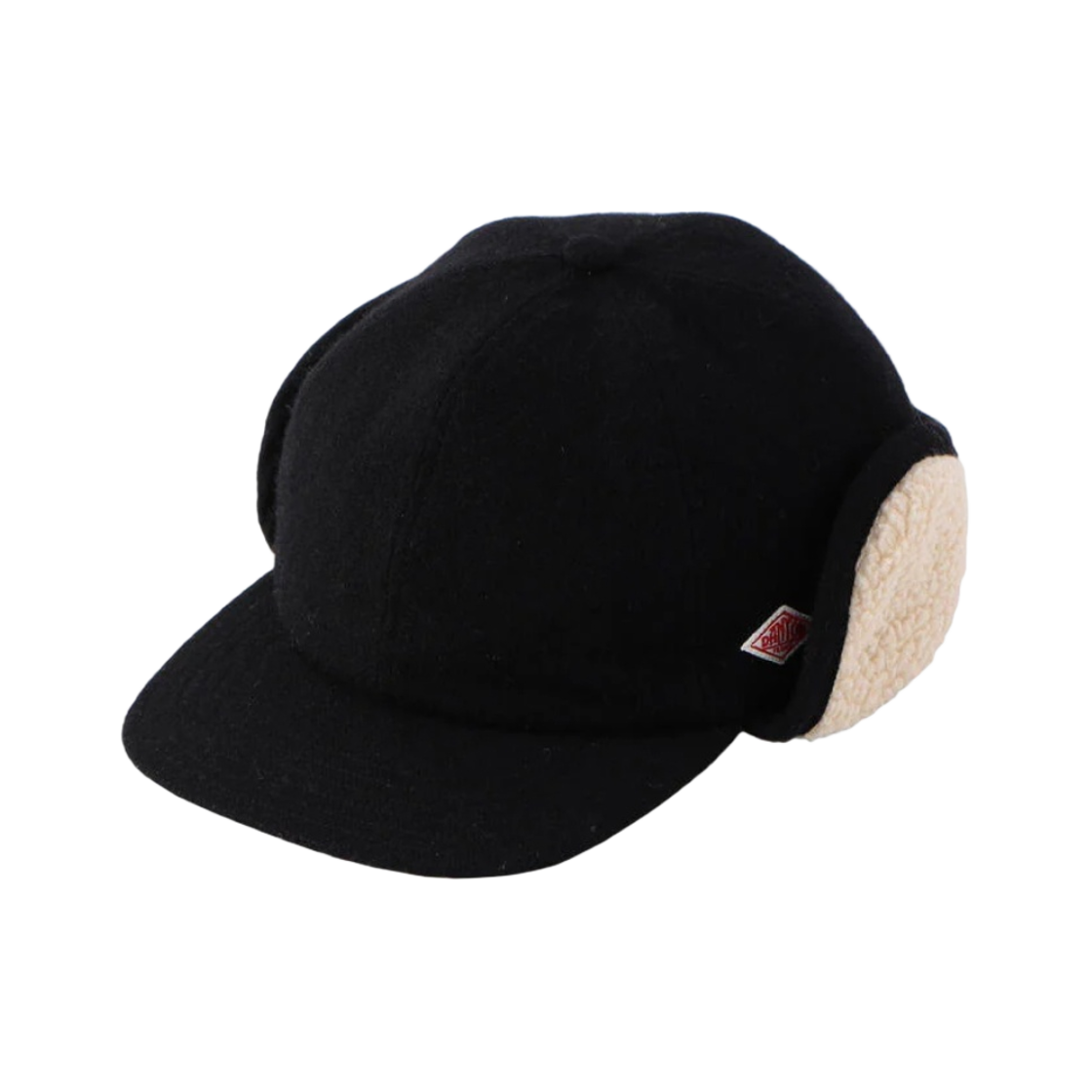 DT-H0118 Danton Wool Etamine Boa 6-Panel Cap Black