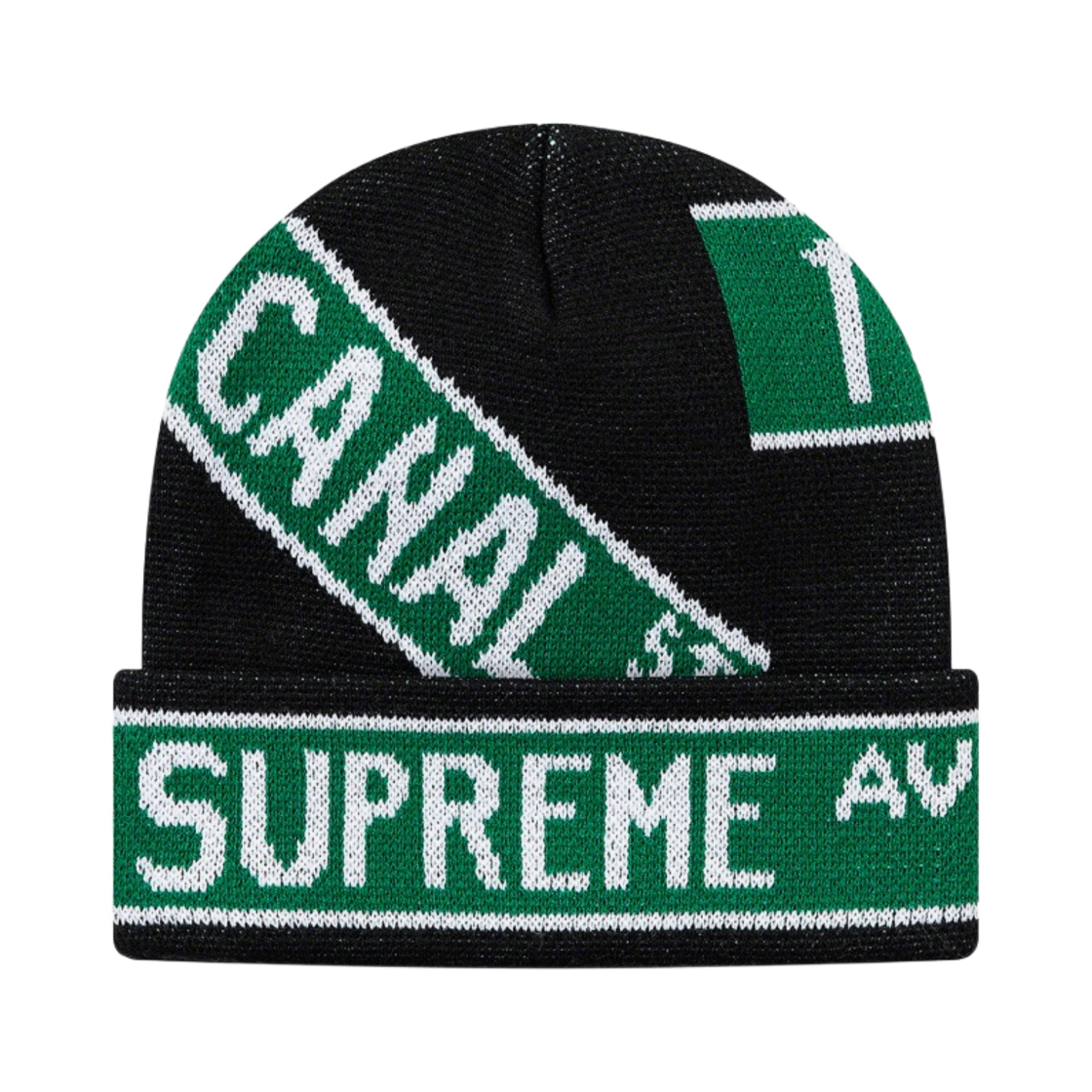 슈프림 스트릿 사인 비니 블랙 - 21SS(Supreme Street Signs Beanie Black - 21SS) - 1