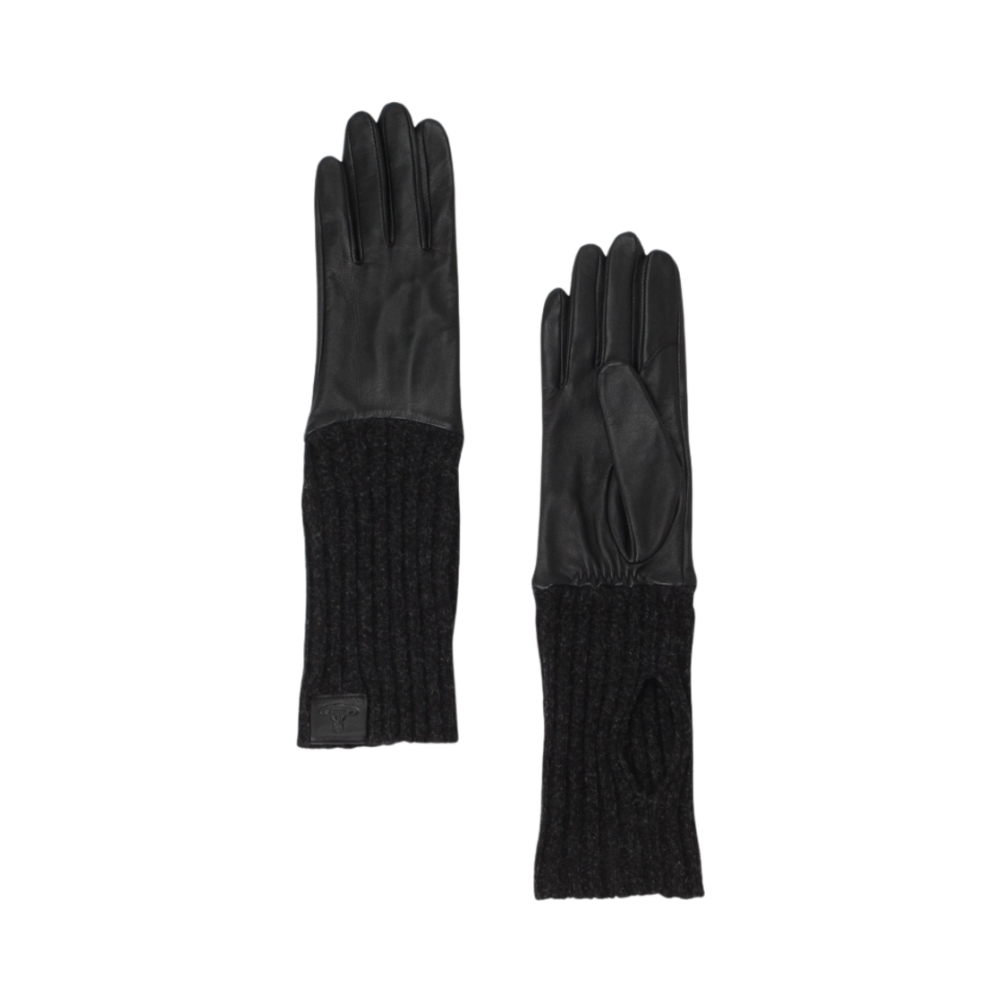 (W) 비비안 웨스트우드 롱 립 니트 커프 글러브 블랙((W) Vivienne Westwood Long Rib Knit Cuff Gloves Black) - 2