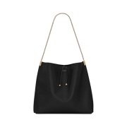 Saint Laurent Suzanne Medium Hobo Bag In Smooth Leather Black