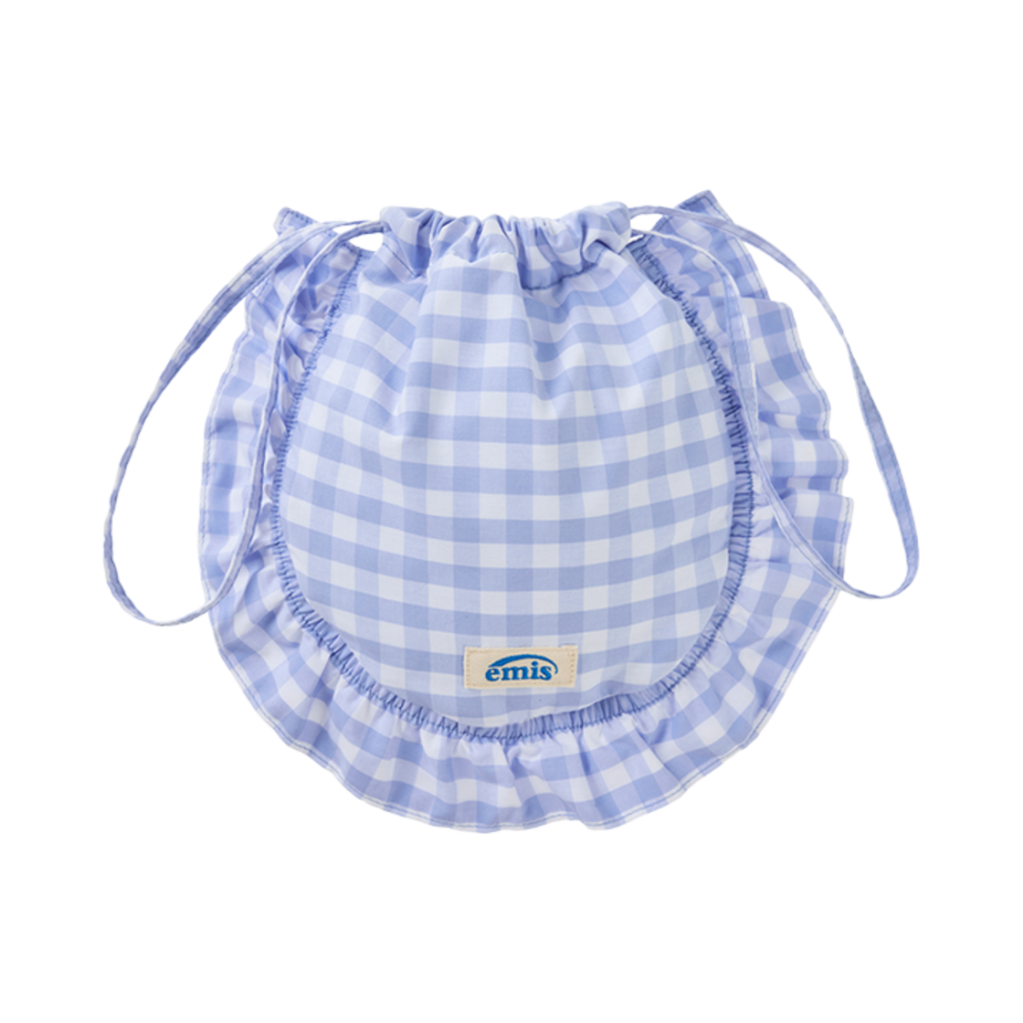 - Emis Check String Eco Bag Sky Blue