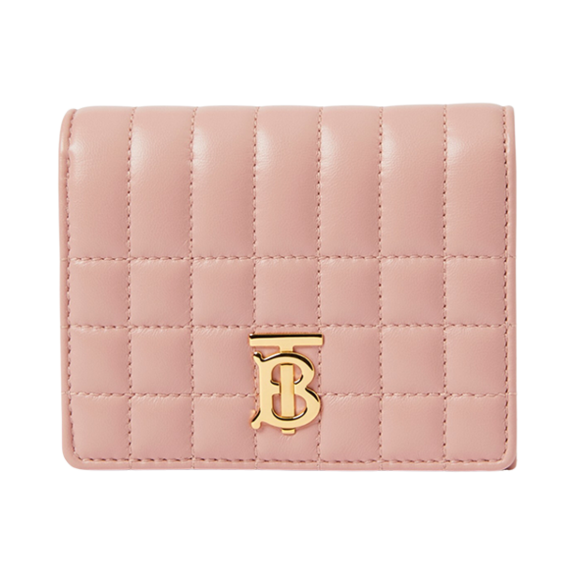 버버리 퀼티드 레더 스몰 롤라 폴딩 지갑 더스키 핑크(Burberry Quilted Leather Small Lola Folding Wallet Dusky Pink) - 1
