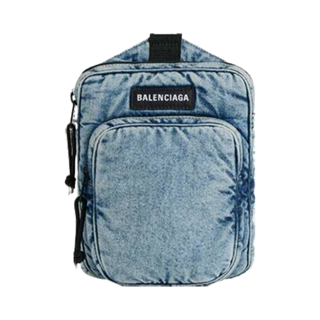 발렌시아가 익스플로러 크로스바디 메신저백 데님 페이디드 블루(Balenciaga Explorer Crossbody Messenger Bag Denim Faded Blue) - 1