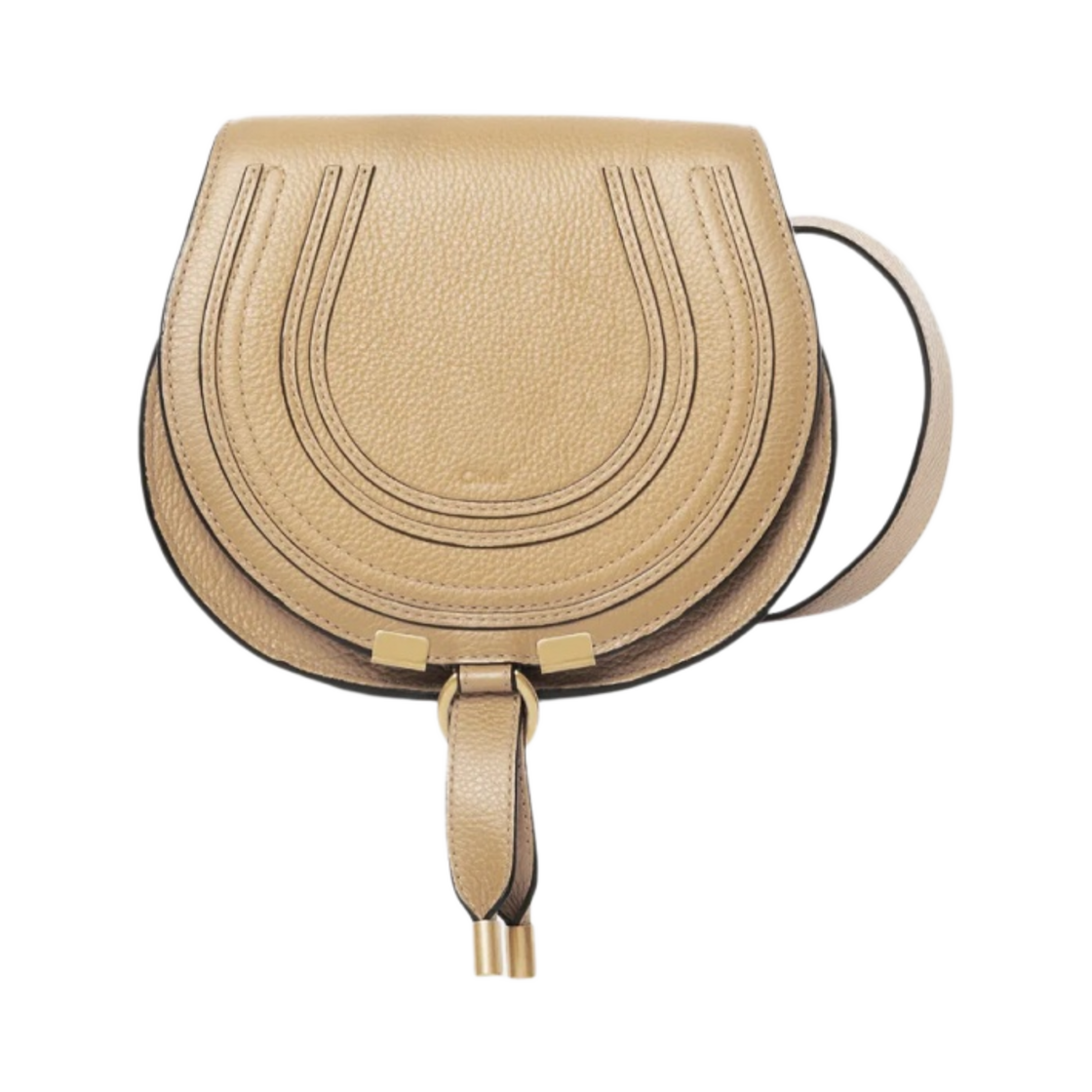 끌로에 마르씨 스몰 새들백 소프트 탄