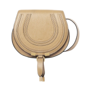 Chloe Marcie Small Saddle Bag Soft Tan