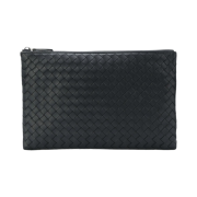 Bottega Veneta Biletto Intrecciato Clutch Black
