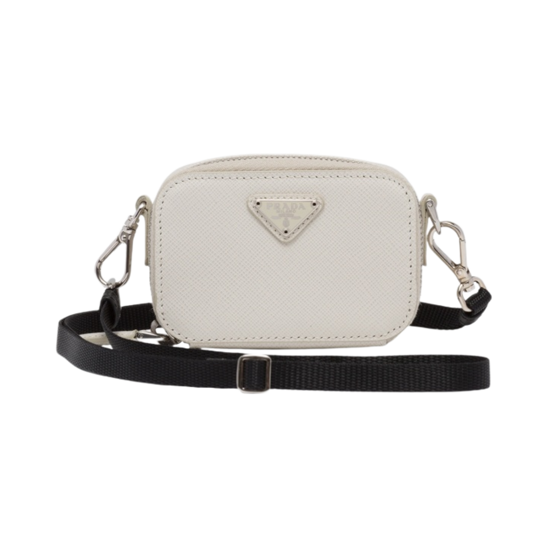 프라다 사피아노 레더 미니 파우치 초크 화이트(Prada Saffiano Leather Mini Pouch Chalk White) - 1