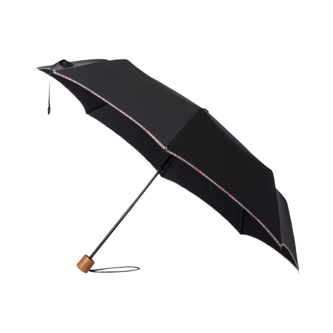 M1A-UMBT-ATRIM-92A Paul Smith Telescopic Signature Stripe Umbrella Black