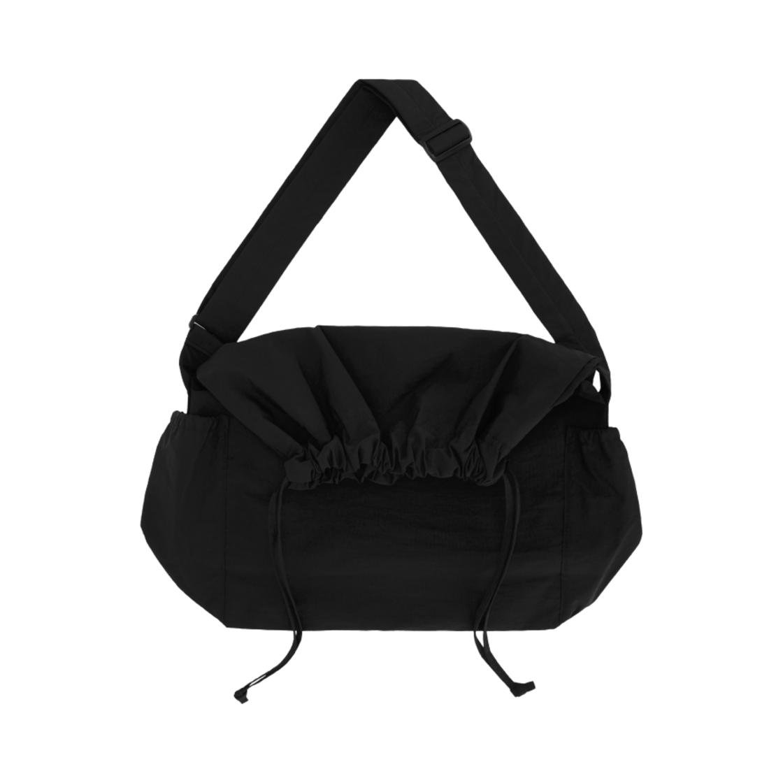 유니클로 드로우스트링 숄더백 블랙(Uniqlo Drawstring Shoulder Bag Black)