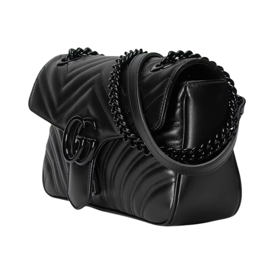 구찌 GG 마몽 스몰 숄더백 블랙(Gucci GG Marmont Small Shoulder Bag Black) - 2