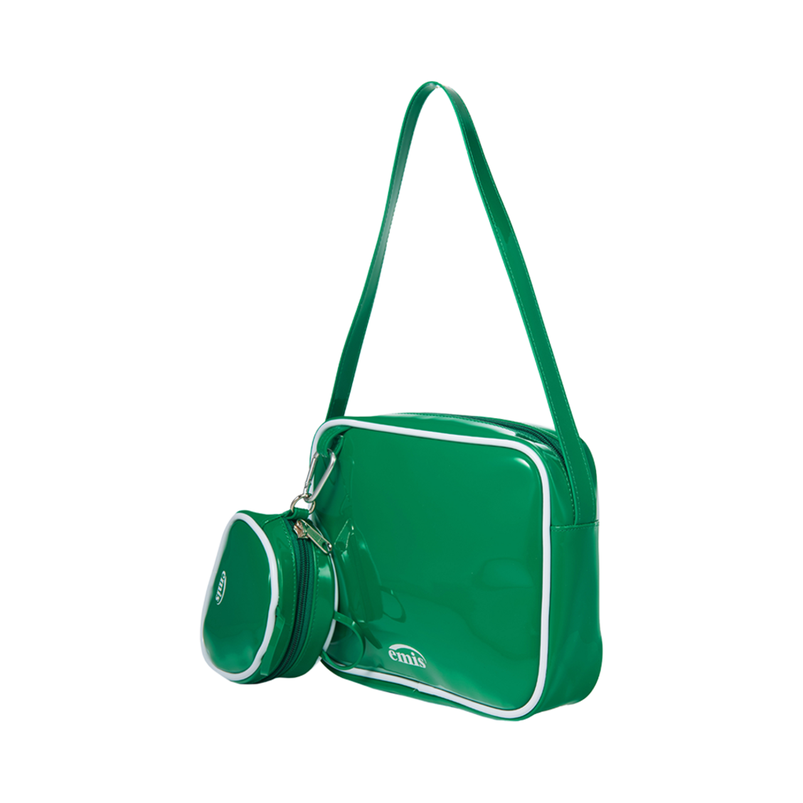 이미스 에나멜 숄더백 코인 퍼스 세트 그린(Emis Enamel Shoulder Bag With Coin Purse Set Green) - 2