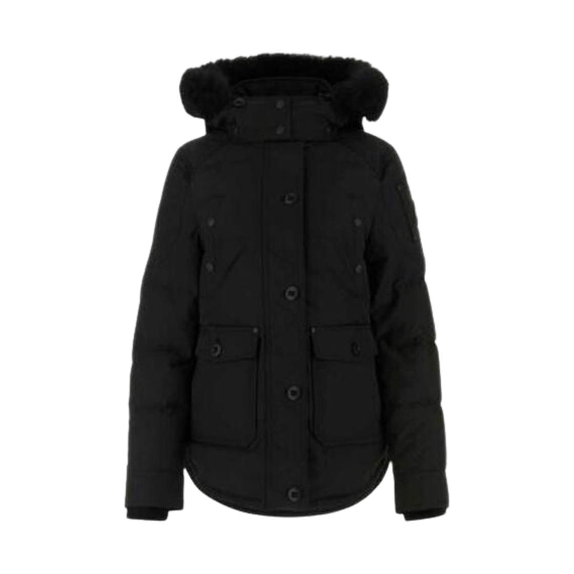 (W) 무스너클 앙기유 자켓 블랙 셔링 블랙((W) Moose Knuckles Anguille Jacket Black Shearling Black) - 1