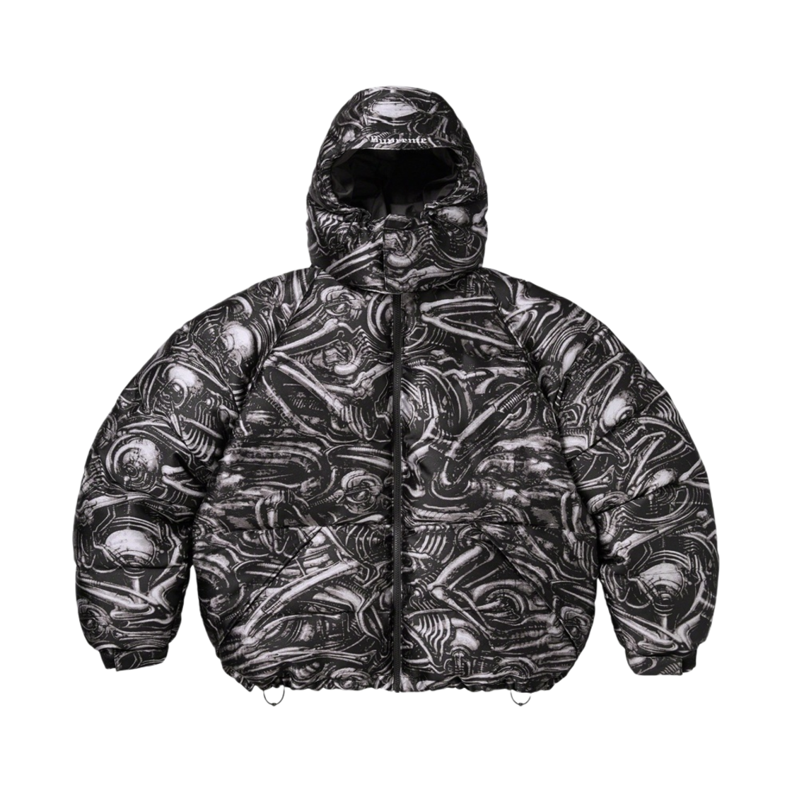 슈프림 H.R. 기거 자카드 다운 퍼퍼 자켓 블랙 - 23FW(Supreme H.R. Giger Jacquard Down Puffer Jacket Black - 23FW) - 1