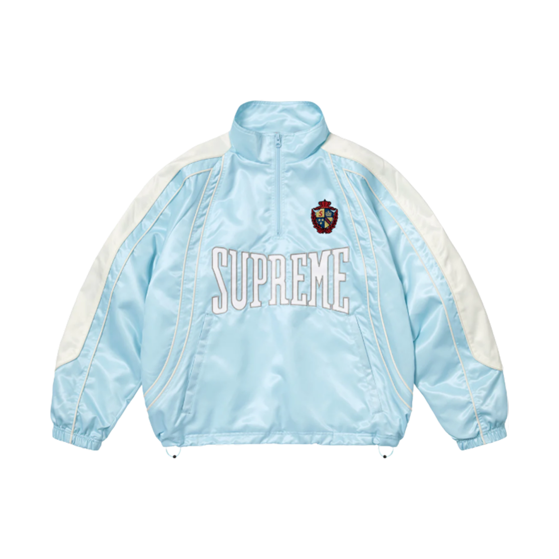 슈프림 사틴 파이핑 풀오버 라이트 블루 - 25SS(Supreme Satin Piping Pullover Light Blue - 25SS)