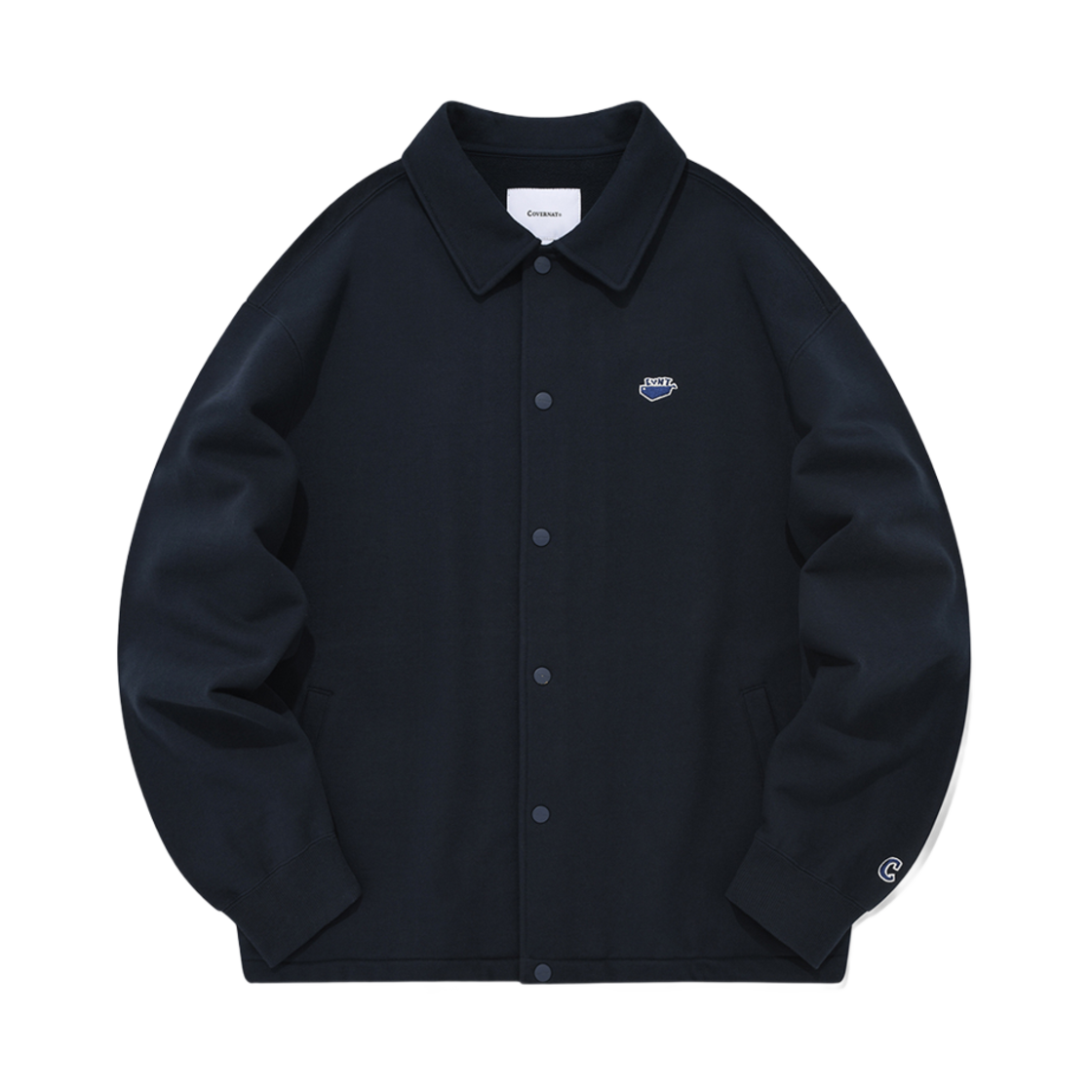 CO2301HZ04NA Covernat Wale Jersey Coach Jacket Navy
