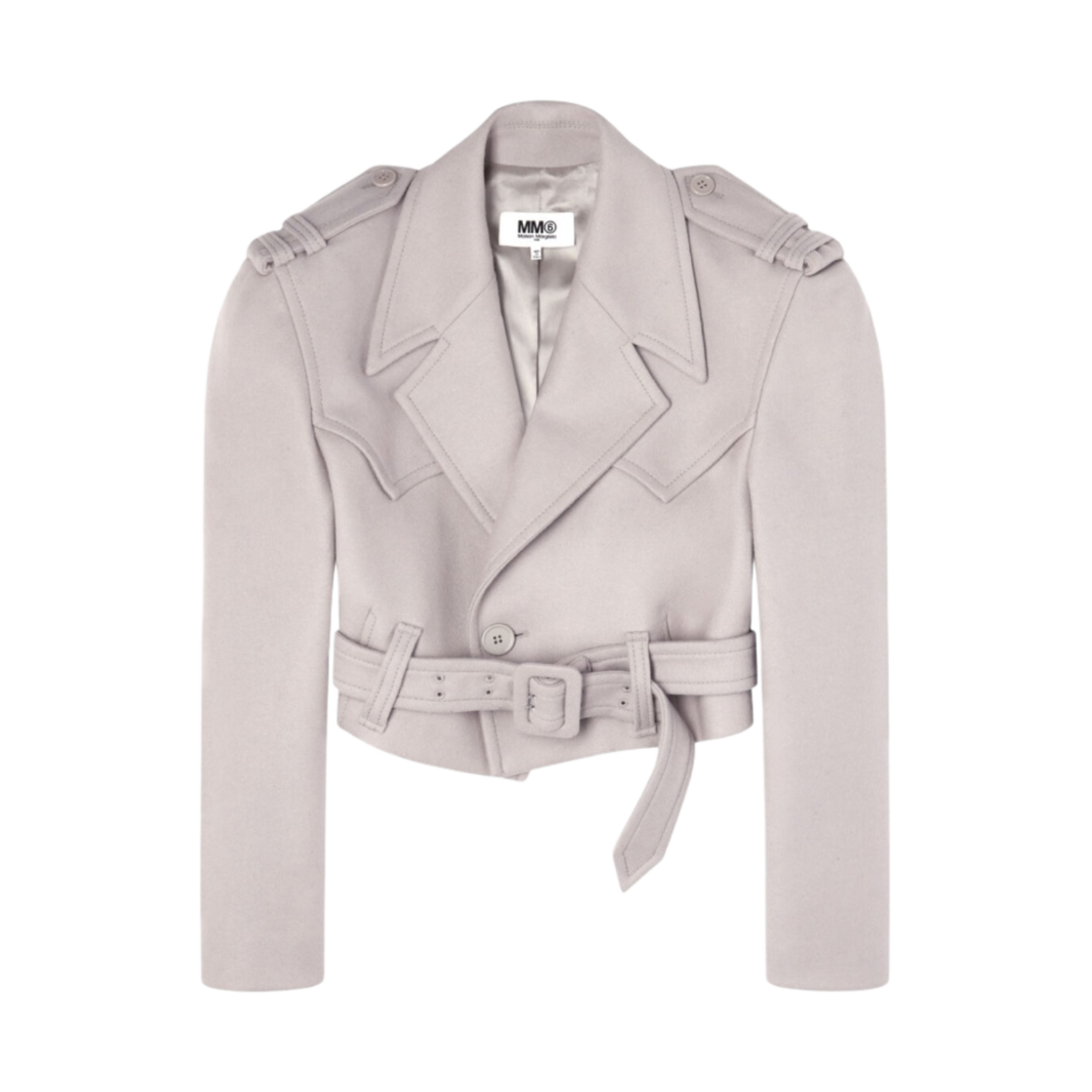 S52AM0198S52207112 (W) MM6 Maison Margiela Felted Wool Jacket Gray