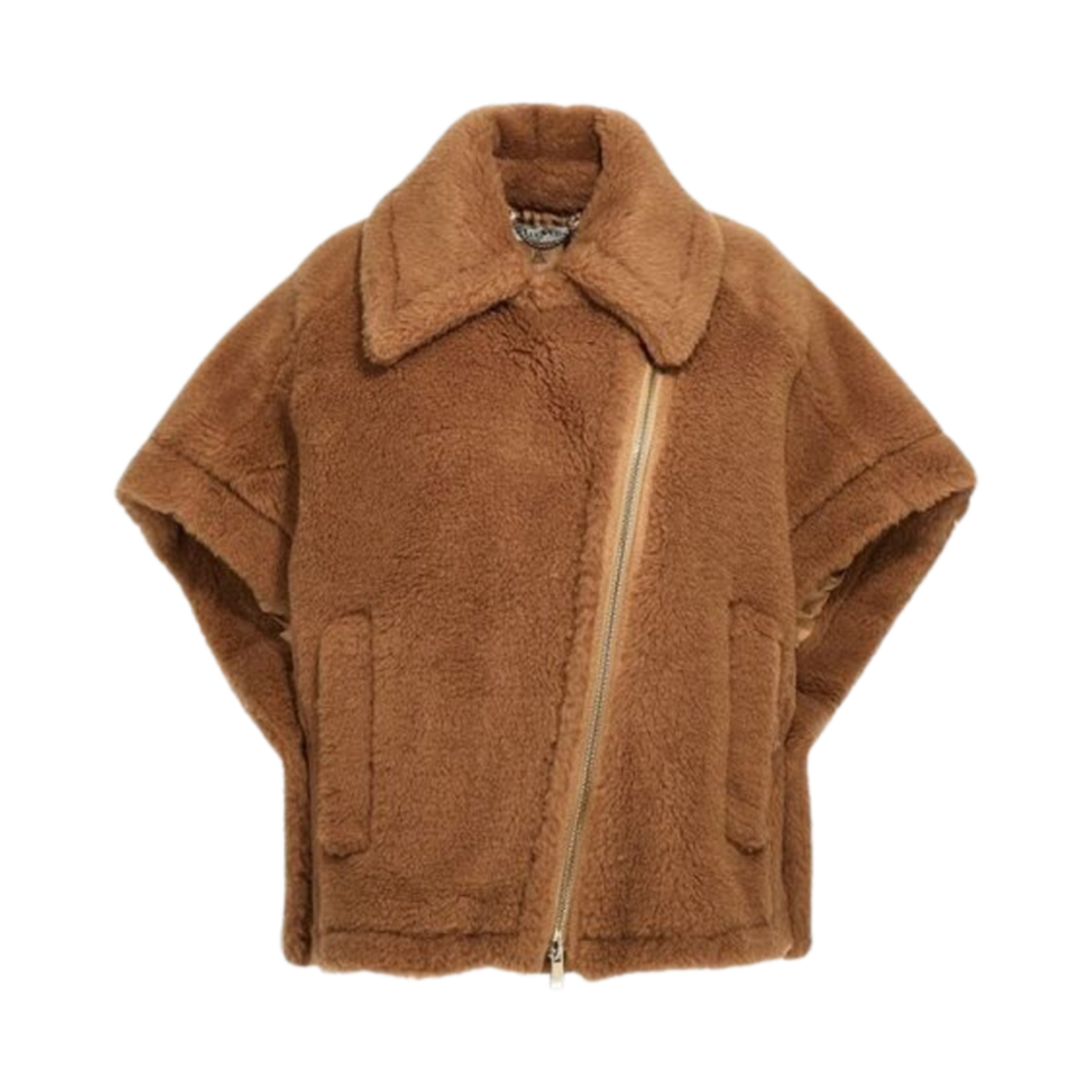 NEWMANTO-001 (W) Max Mara Newmanto Teddy Cape Camel
