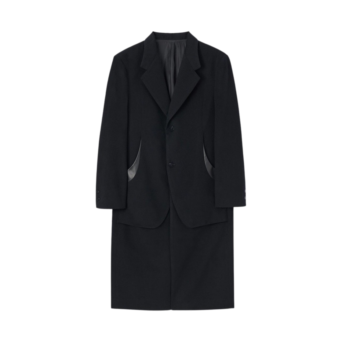 타이핑 미스테이크 블레이저 일루젼 싱글 브레스티드 코트 블랙 - 22FW