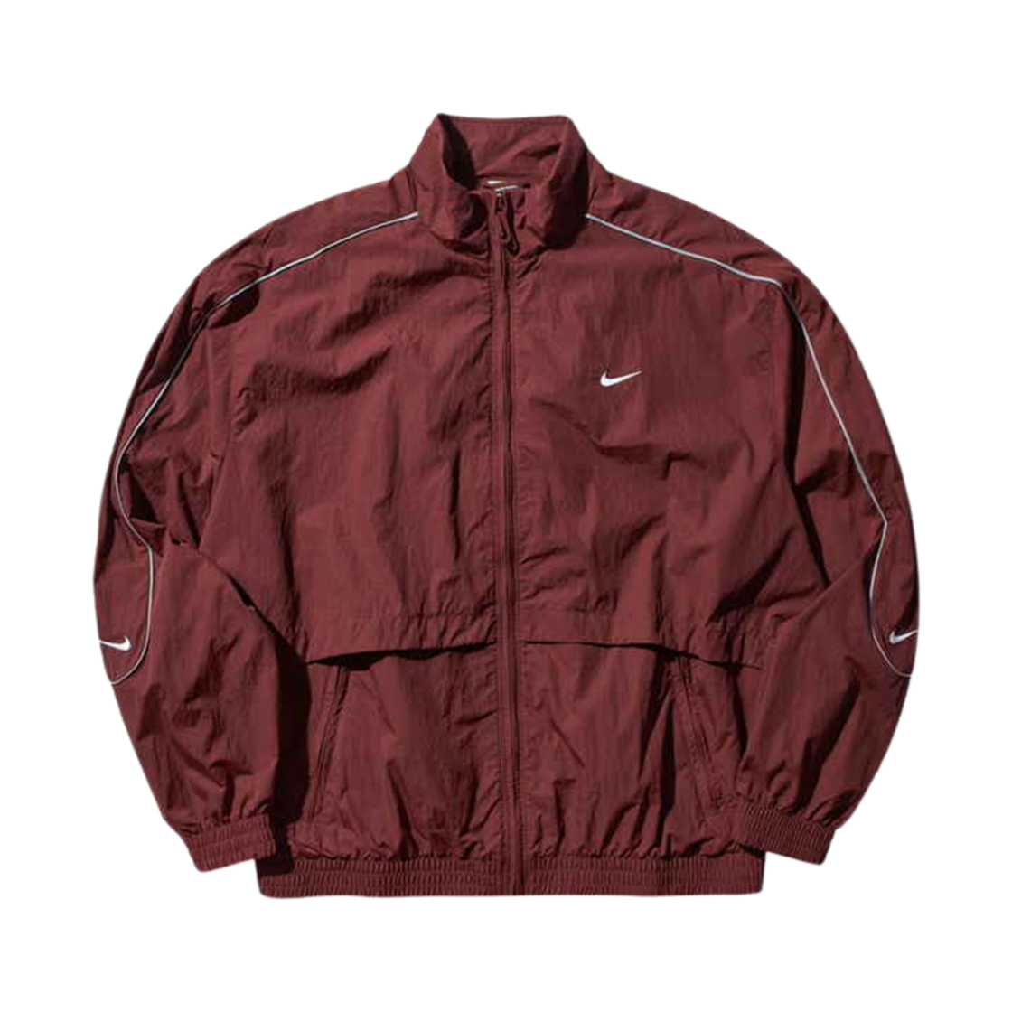 나이키 NSW 솔로 스우시 우븐 트랙수트 자켓 다크 포니 화이트 - US/EU(Nike NSW Solo Swoosh Woven Tracksuit Jacket Dark Pony White - US/EU)