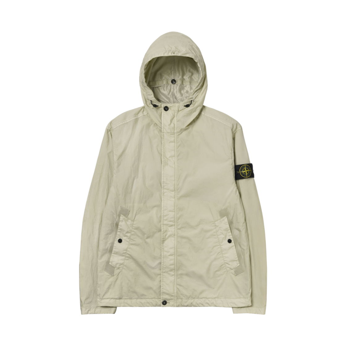 스톤 아일랜드 4100092 크링클랩스 R-NY 윈드 레지스턴트 안티 드롭 후드 자켓 샌드 - 25SS(Stone Island 4100092 Crinkle Reps R-NY Wind Resistant Anti Drop Hooded Jacket Sand - 25SS)