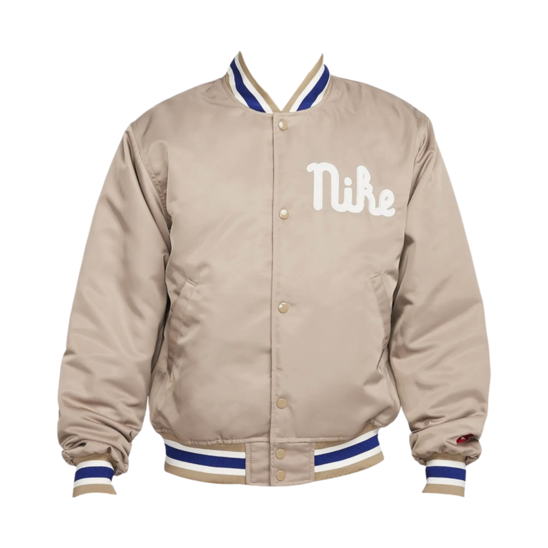 나이키 덕아웃 루즈 사틴 자켓 카키 세일(Nike Dugout Loose Satin Jacket Khaki Sail)