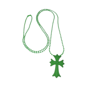 Chrome Hearts Silichrome CH Cross Pendant Green 2022