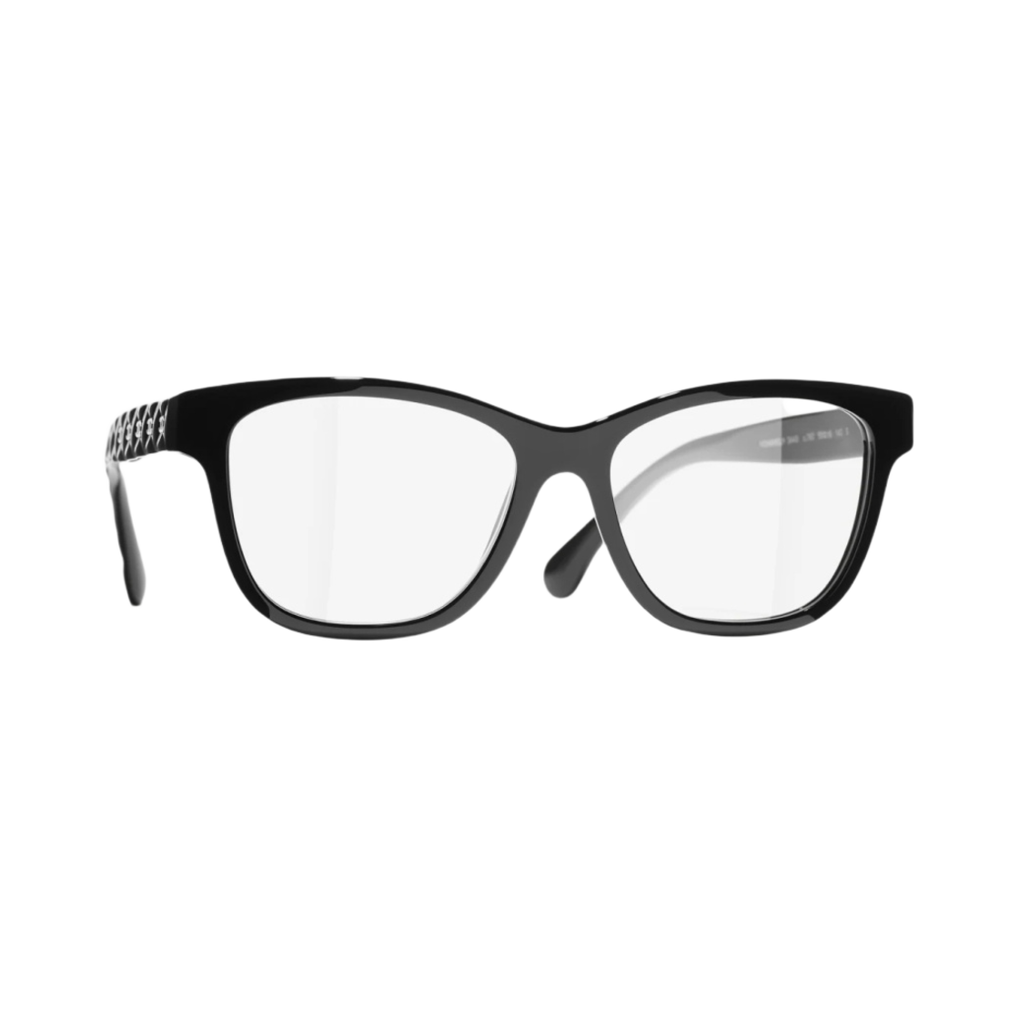 샤넬 스퀘어 프레임 아세테이트 & 블랙 화이트(Chanel Square Eyeglasses Acetate & Black White) - 2