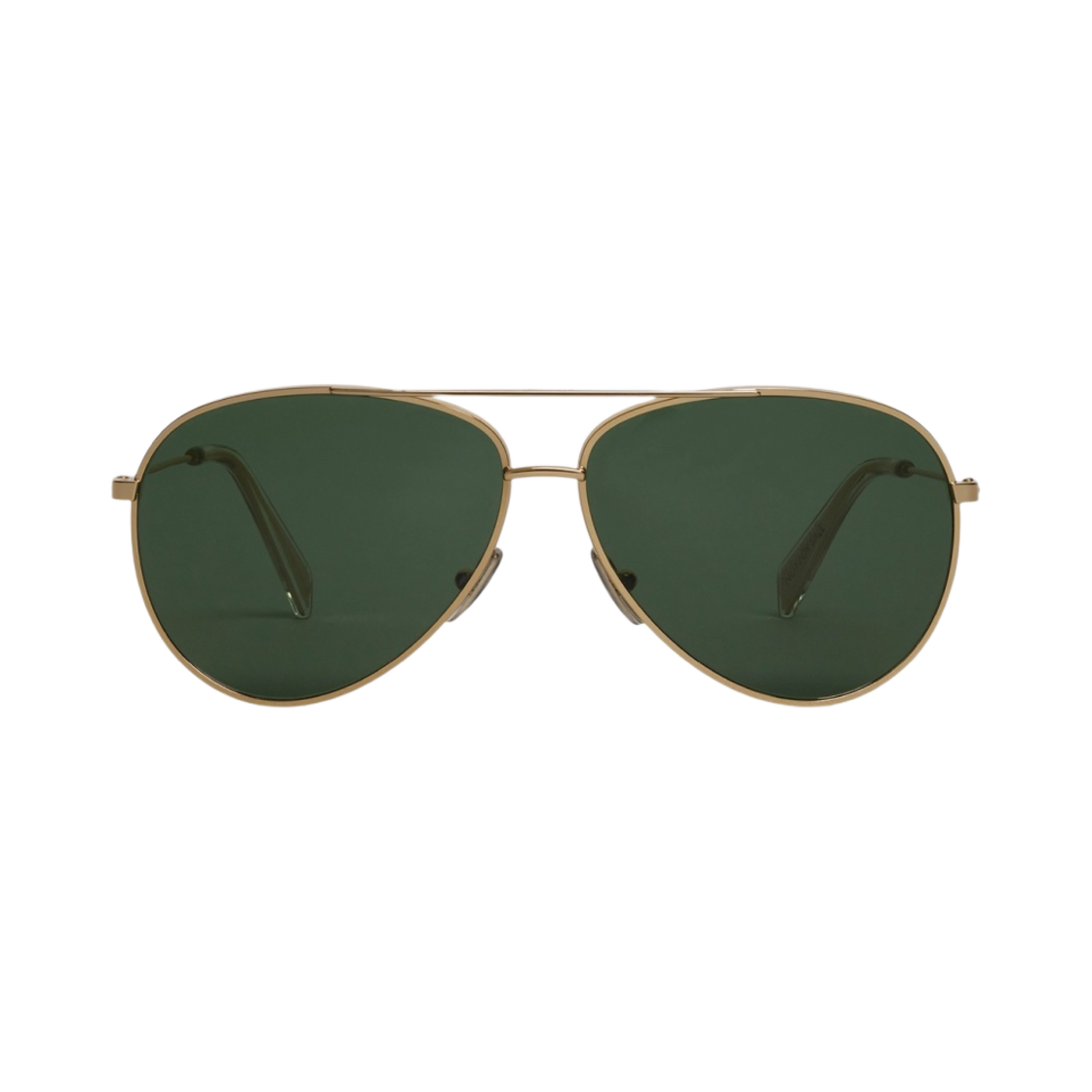 4S062CMEB-35SG (W) Celine Metal Frame 02 Sunglasses in Metal with Mineral Glass Lenses Gold Green