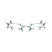 Gentle Monster Milky Way 02BL Silver Lensless