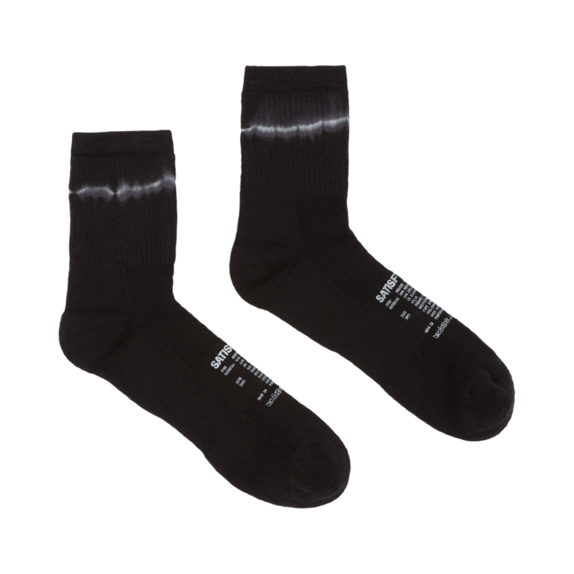 새티스파이 메리노 튜브 삭스 블랙 타이 다이