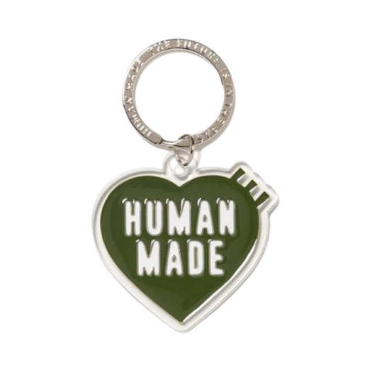 Human Made Heart Keyring Olive Drab