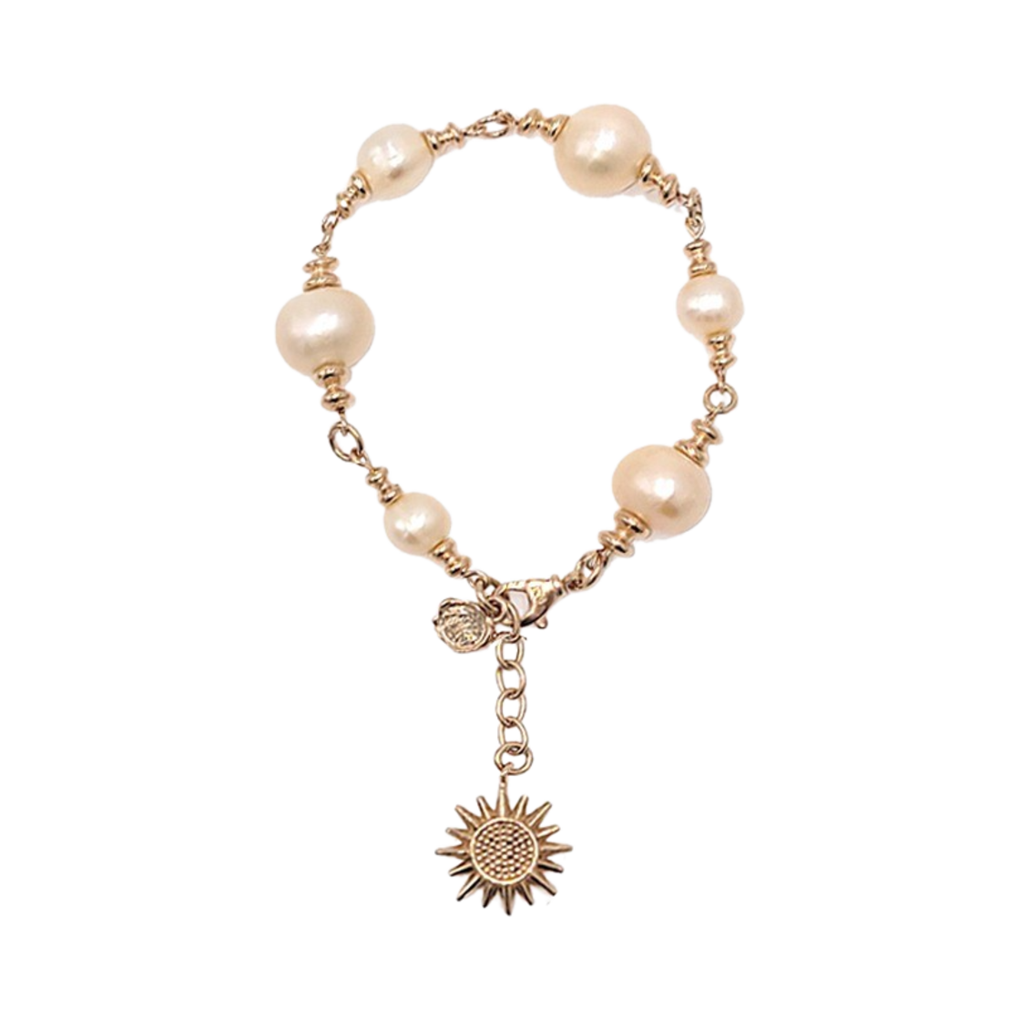 프리카 솔 펄 브레이슬릿 로즈 골드 화이트